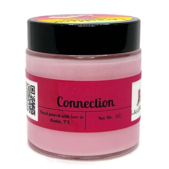 Connection (strawberry scented) LacedMagic Natural "Intention" Candles 3oz - Picture 7 of 7